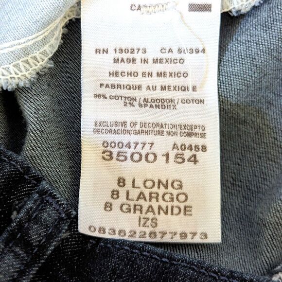 Lee Slender Secret Lower on the Waist Size 8Long Mid Rise Dark Wash Bootcut Jean - Picture 11 of 12